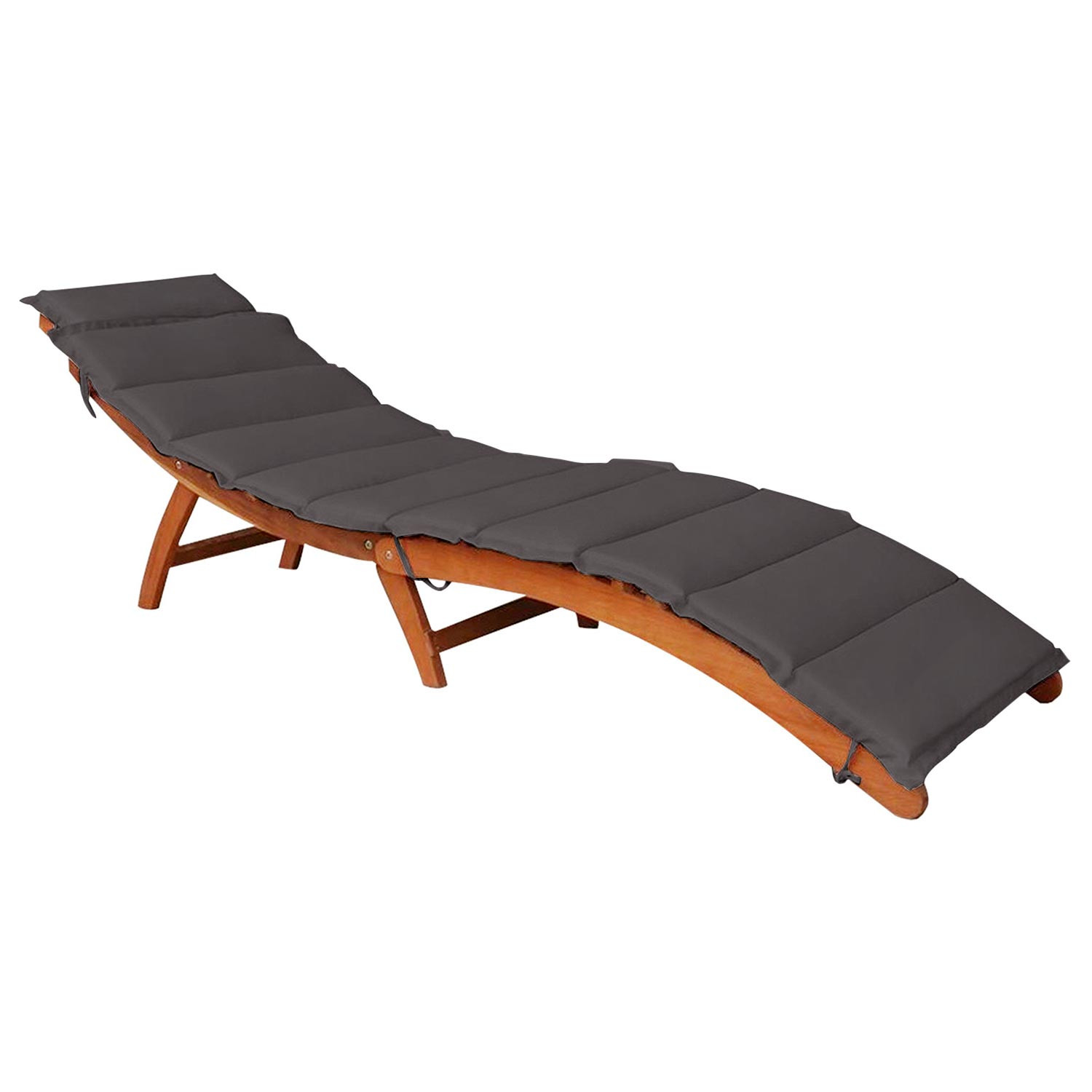 Tumbona Plegable de Madera de Acacia con Cojín Wasaga 7house Hamacas y Tumbonas 1